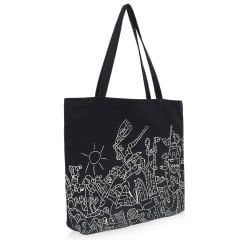 Mustafa Birdal Tasarımlı Lacivert Bez Çanta