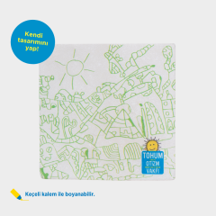 Mustafa Birdal Tasarım Boyanabilir Taş Bardak Altlığı