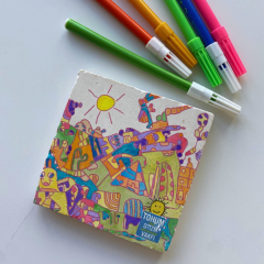 Mustafa Birdal Tasarım Boyanabilir Taş Bardak Altlığı