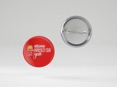 Otizme Kırmızı Işık Yak Buton Rozet