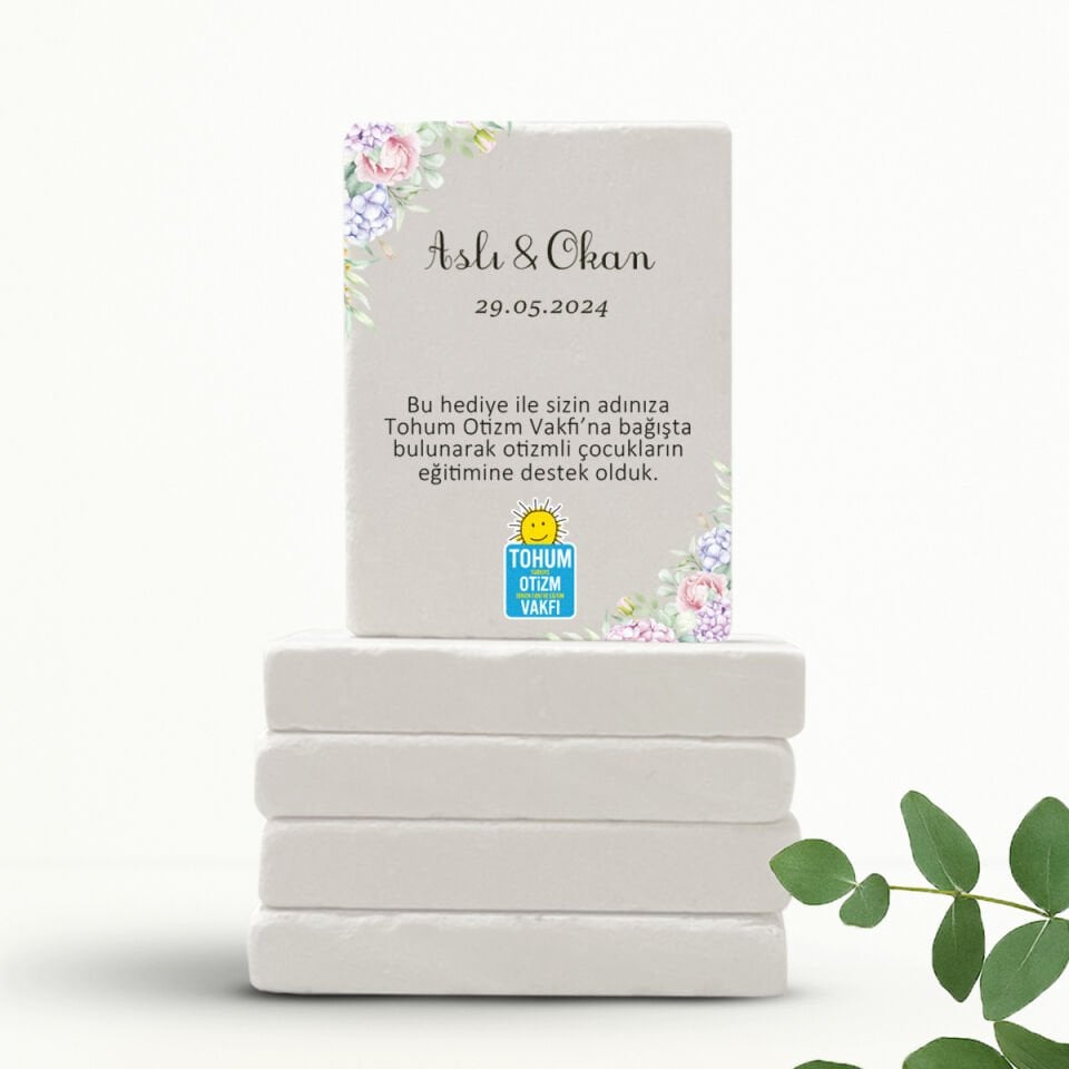 Doğal Taş Magnet | Ortanca Çiçek